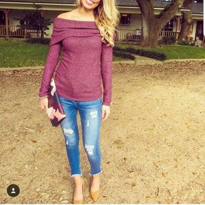 Denim Frayed Hem Jeans